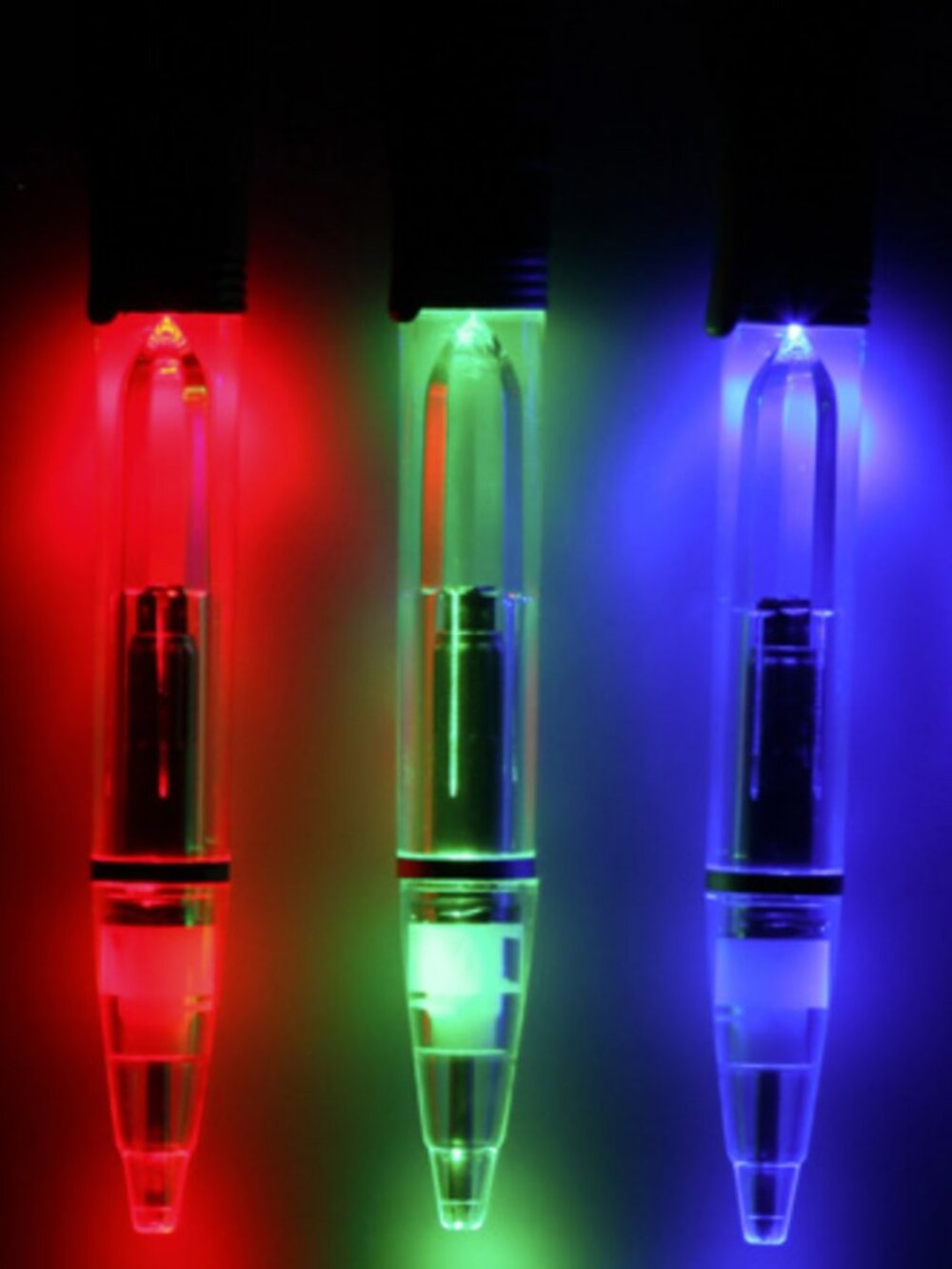 Star Wars Light Saber Pens 3 Darth Vader Obi-Wan Kenobi Luke Skywalker Light Up - Picture 6 of 10